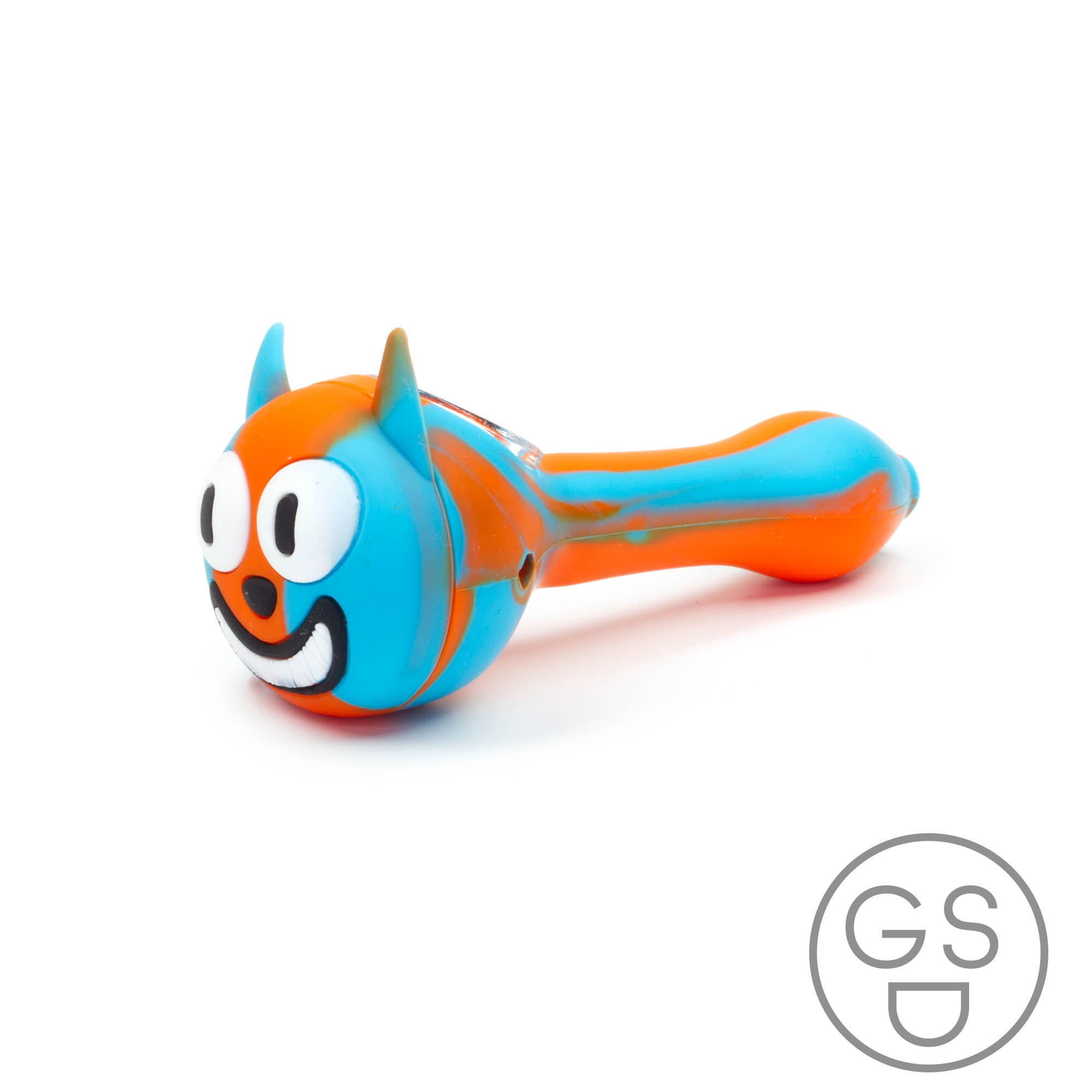 Silicone Character Pipe with Glass Bowl