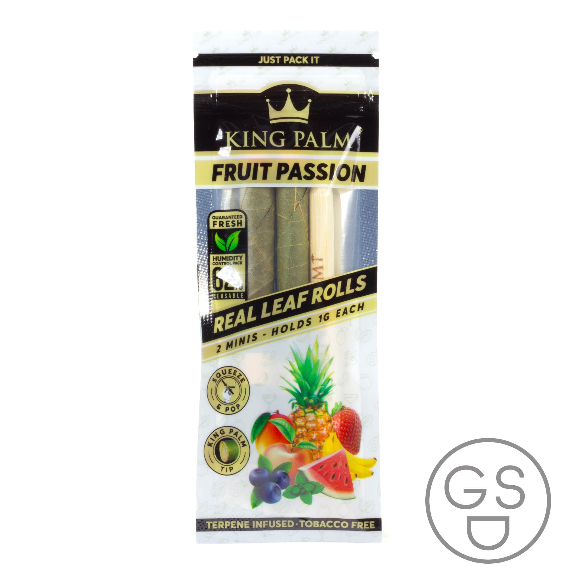 King Palm Mini - Flavoured Natural Leaf Blunt Wraps - 2 Pack