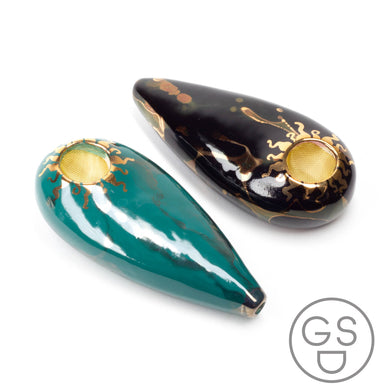 Ancient Creations - Gold Goddess Porcelain Pipe