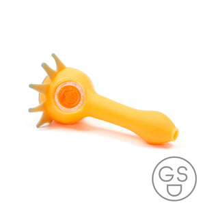 Silicone Character Pipe with Glass Bowl