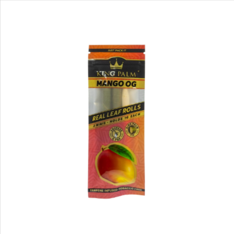 King Palm Mini - Flavoured Natural Leaf Blunt Wraps - 2 Pack