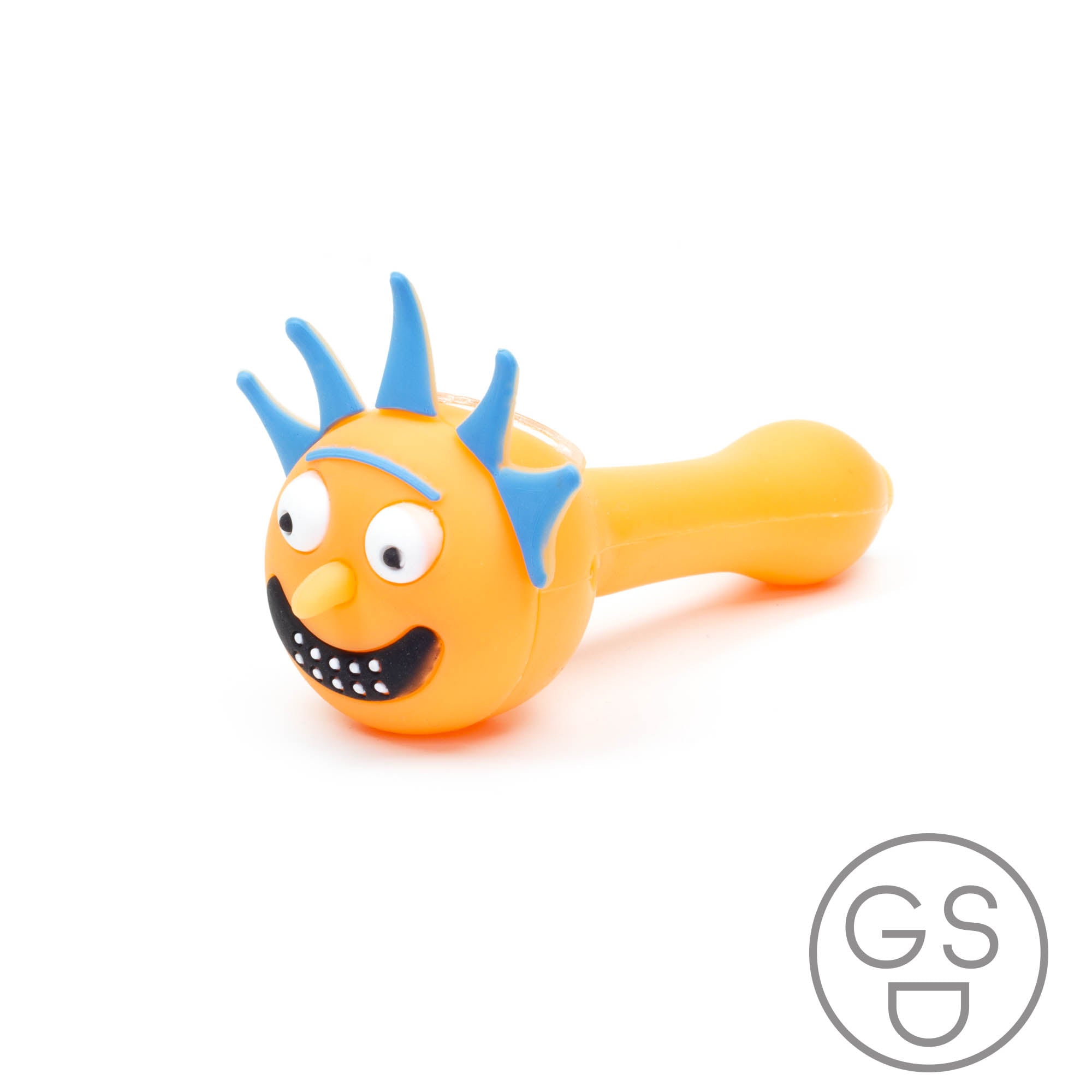 Silicone Character Pipe with Glass Bowl