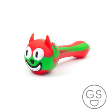 Silicone Character Pipe with Glass Bowl